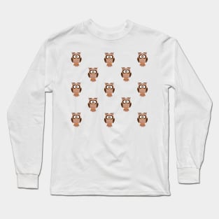 Brown owl pattern Long Sleeve T-Shirt